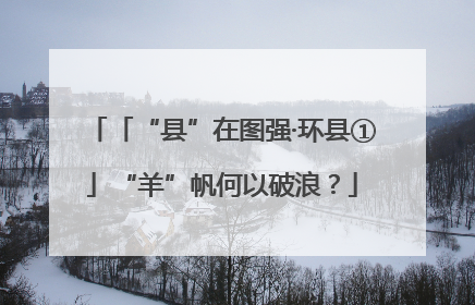 「“县”在图强·环县①」“羊”帆何以破浪？