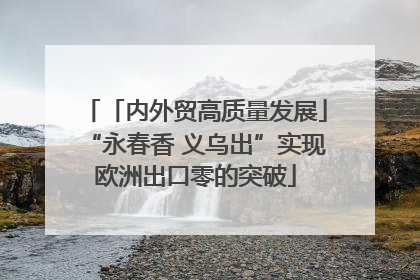 「内外贸高质量发展」“永春香 义乌出”实现欧洲出口零的突破