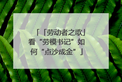「劳动者之歌」看“劳模书记”如何“点沙成金”
