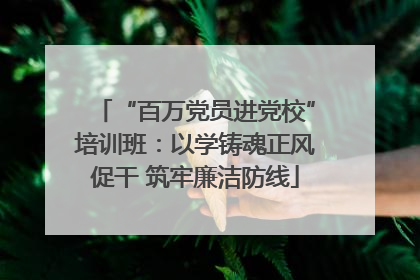 “百万党员进党校”培训班：以学铸魂正风促干 筑牢廉洁防线