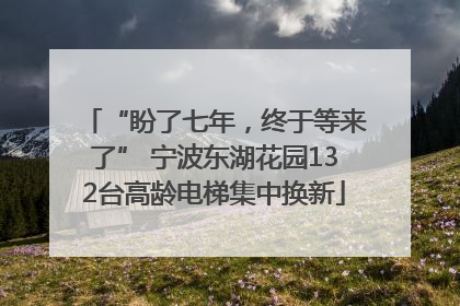 “盼了七年，终于等来了” 宁波东湖花园132台高龄电梯集中换新
