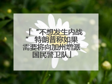 “不想发生内战” 特朗普称如果需要将向加州增派国民警卫队
