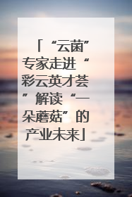 “云菌”专家走进“彩云英才荟”解读“一朵蘑菇”的产业未来