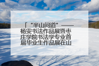 “半山问道”——杨雯书法作品展暨枣庄学院书法学专业首届毕业生作品展在山东省文化馆开幕