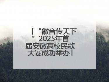 “徽音传天下”2025年首届安徽高校民歌大赛成功举办