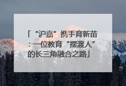 “沪嘉”携手育新苗：一位教育“摆渡人”的长三角融合之路