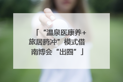 “温泉医康养+旅居腾冲”模式借南博会“出圈”