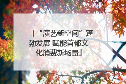 “演艺新空间”蓬勃发展 赋能首都文化消费新场景