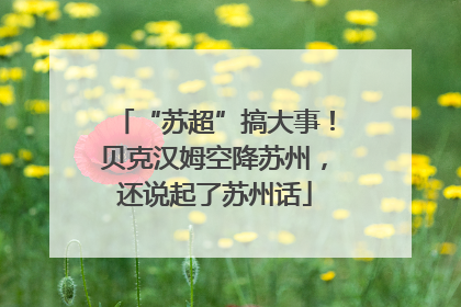 “苏超”搞大事！贝克汉姆空降苏州，还说起了苏州话