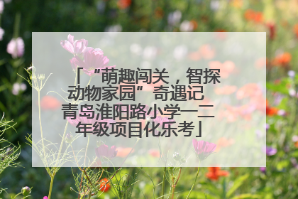 “萌趣闯关，智探动物家园”奇遇记 青岛淮阳路小学一二年级项目化乐考