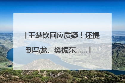 王楚钦回应质疑！还提到马龙、樊振东……