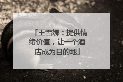 王雪娜：提供情绪价值，让一个酒店成为目的地