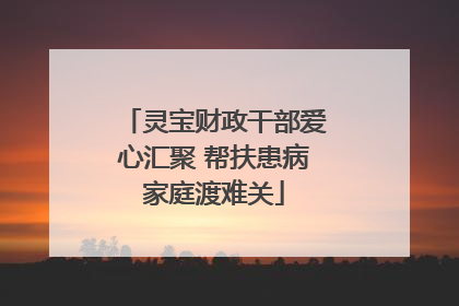 灵宝财政干部爱心汇聚 帮扶患病家庭渡难关