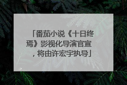 番茄小说《十日终焉》影视化导演官宣，将由许宏宇执导