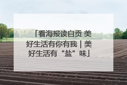 看海报读自贡 美好生活有你有我｜美好生活有“盐”味