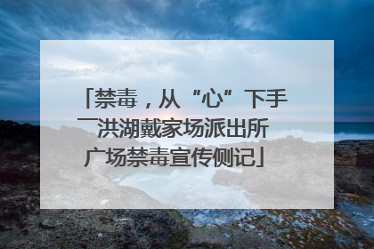 禁毒，从“心”下手――洪湖戴家场派出所广场禁毒宣传侧记