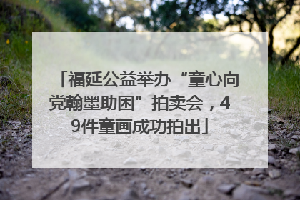 福延公益举办“童心向党翰墨助困”拍卖会，49件童画成功拍出