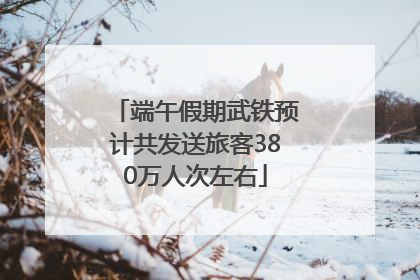 端午假期武铁预计共发送旅客380万人次左右