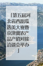 第五届河北省西甜瓜选美大赛暨京津冀农产品产销对接洽谈会举办