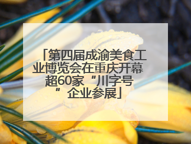 第四届成渝美食工业博览会在重庆开幕 超60家“川字号”企业参展
