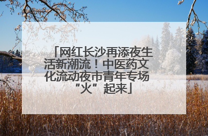 网红长沙再添夜生活新潮流！中医药文化流动夜市青年专场“火”起来
