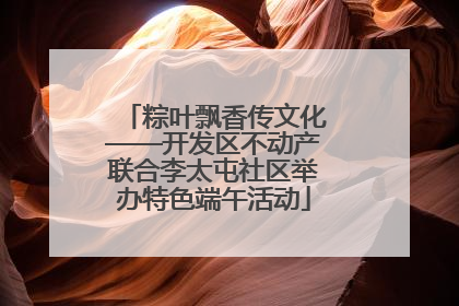 粽叶飘香传文化——开发区不动产联合李太屯社区举办特色端午活动
