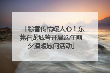 粽香传情暖人心！东莞石龙城管开展端午前夕温暖慰问活动