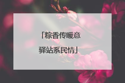 粽香传暖意 驿站系民情