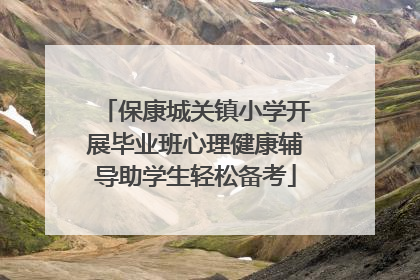 保康城关镇小学开展毕业班心理健康辅导助学生轻松备考
