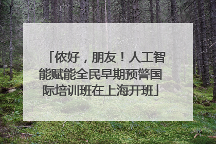 侬好，朋友！人工智能赋能全民早期预警国际培训班在上海开班