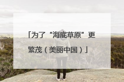 为了“海底草原”更繁茂（美丽中国）