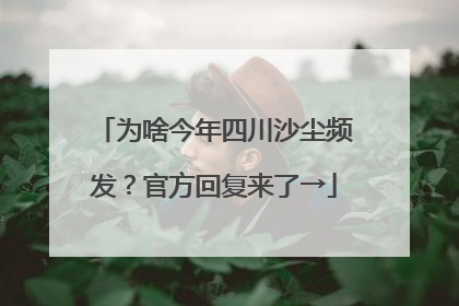 为啥今年四川沙尘频发？官方回复来了→