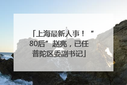 上海最新人事！“80后”赵亮，已任普陀区委副书记