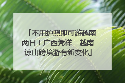不用护照即可游越南两日！广西凭祥—越南谅山跨境游有新变化