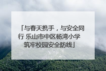 与春天携手，与安全同行 乐山市中区杨湾小学筑牢校园安全防线
