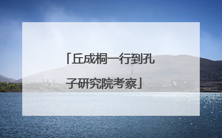 丘成桐一行到孔子研究院考察