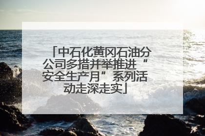 中石化黄冈石油分公司多措并举推进“安全生产月”系列活动走深走实