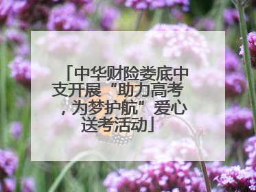 中华财险娄底中支开展“助力高考，为梦护航”爱心送考活动