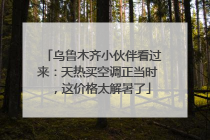 乌鲁木齐小伙伴看过来：天热买空调正当时，这价格太解暑了