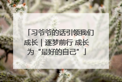 习爷爷的话引领我们成长｜逐梦前行 成长为“最好的自己”