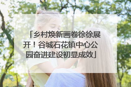 乡村焕新画卷徐徐展开！谷城石花镇中心公园奋进建设初显成效
