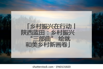 乡村振兴在行动丨陕西蓝田：乡村振兴 “三部曲” 绘就和美乡村新画卷