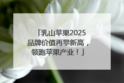 乳山苹果2025品牌价值再攀新高，领跑苹果产业！