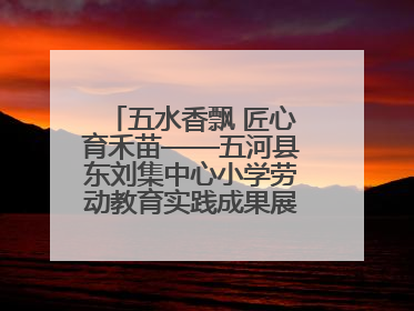 五水香飘 匠心育禾苗——五河县东刘集中心小学劳动教育实践成果展暨夏集小学首届美食节盛大举行