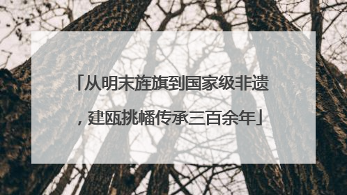 从明末旌旗到国家级非遗，建瓯挑幡传承三百余年