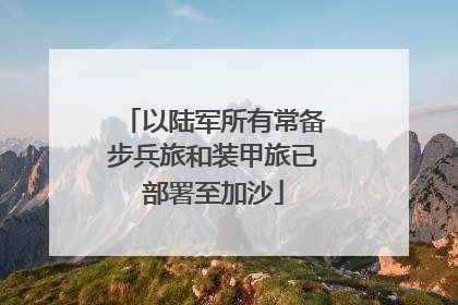 以陆军所有常备步兵旅和装甲旅已部署至加沙