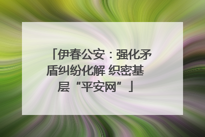 伊春公安：强化矛盾纠纷化解 织密基层“平安网”