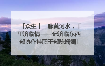 众生丨一脉黄河水，千里济临情——记济临东西部协作挂职干部陈姗姗