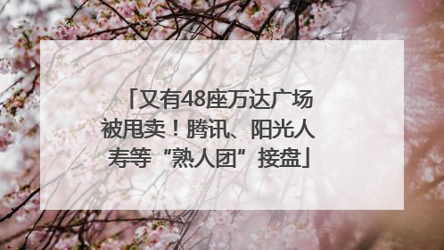 又有48座万达广场被甩卖！腾讯、阳光人寿等“熟人团”接盘