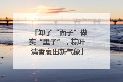 卸了“面子”做实“里子”，粽叶清香裹出新气象